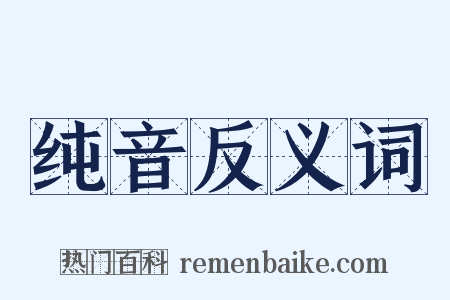 纯音反义词是什么意思的图片
